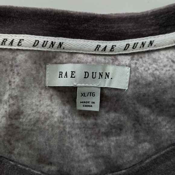 Rae Dunn BELIEVE Plush Velour Long Sleeve Top & Cozy Jogger Pajama Set XL NWT - Picture 5 of 7